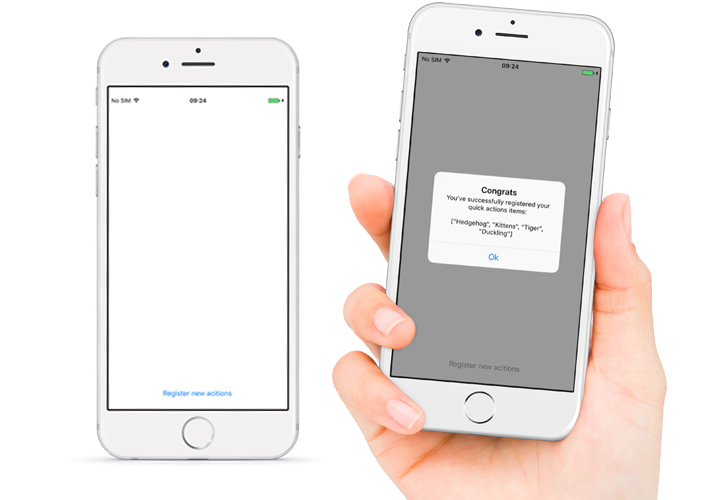 How to use dynamic quick actions in iOS